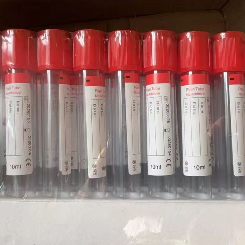 Blood Collection Tube - 100 szt. czerwonych probówek próżniowych bez